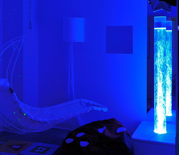 The sensory room at Green Tree School awaits students from the autism program