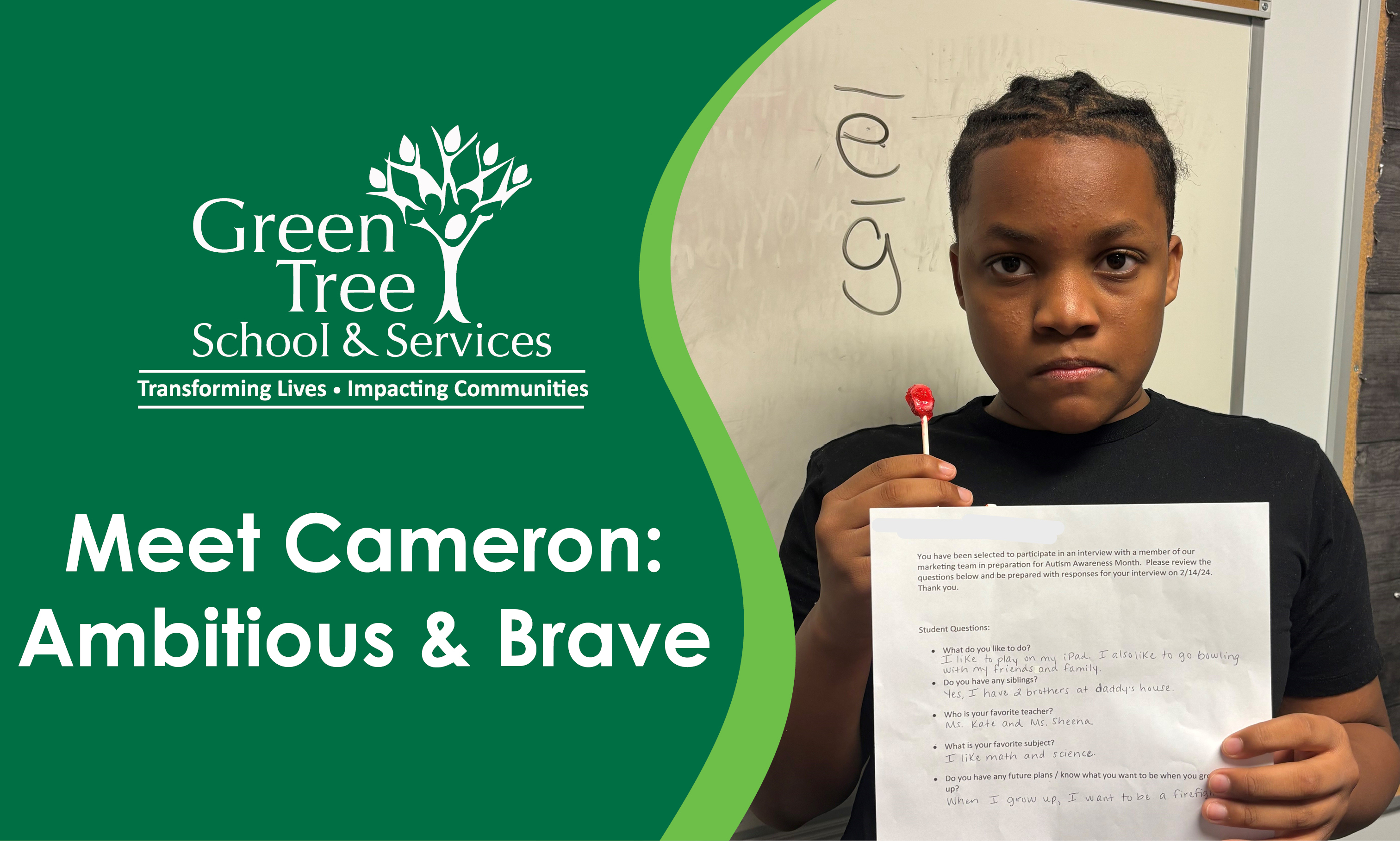 Meet Cameron: Ambitious & Brave